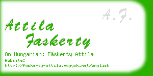 attila faskerty business card