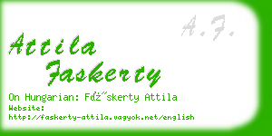 attila faskerty business card